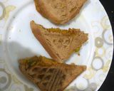A picture of step 4 of PavBhaji Sandwich waffles.