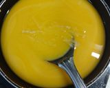 A picture of step 1 of Painapple custard pudding with painapple jelly.