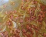 A picture of step 4 of Spaghetti al'Amatriciana.