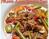 Foto langkah ke 6 dari resep Asem2 Daging Sapi Buncis segarr khas rumahku.