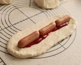 A picture of step 6 of Pizza-Bacon Pain d'Epi & Sausage Pain d'Epi.
