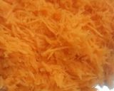 A picture of step 1 of Rava carrot laddu.