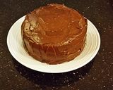 A picture of step 11 of Vanilla and Chocolate Striped Butter Layer Cake.