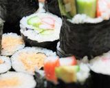 A picture of step 6 of California Rolls and Seattle Rolls.