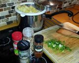 A picture of step 4 of "Brekkie" Tatos.