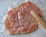 A picture of step 2 of Bite Sized Rolled Chicken Steaks.