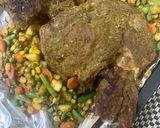 A picture of step 7 of Mutton leg with 7up marinade.