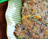A picture of step 8 of Cheese Jeon with Shio-kombu and Pork.