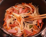 A picture of step 3 of "Napolitan" Flavored Stir Fried Cabbage.