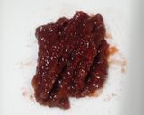A picture of step 1 of Pickled Plum & Cheese Chicken Tender Sandwiches ☆☆.