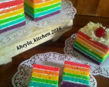 Foto langkah ke 9 dari resep Rainbow Cake Kukus Ny.Liem Super Lembut.