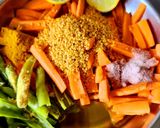 A picture of step 2 of Carrot Green Chilli Instant Pickle - Gajar Mirchi Aachar.