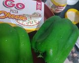 A picture of step 1 of Cheesy Rice Capsicum.