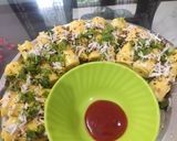 A picture of step 11 of Khandvi.