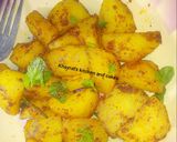 A picture of step 4 of Buttered potatoes suya wadges.