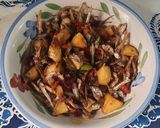 Foto langkah ke 5 dari resep Teri Tawar Kentang Saus Tiram.