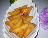A picture of step 1 of Samosa with yam filling.