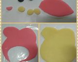 Foto langkah ke 13 dari resep Step by step membuat bento "my melody" tanpa cetakan khusus.