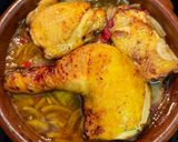 Foto del paso 4 de la receta Pollo en cama de cebolla y pimiento de piquillo en Airfryer