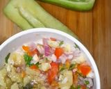 A picture of step 3 of Cucumber boat chaat खीरे की बोट चाट.