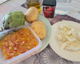 Foto del paso 1 de la receta: Patatas guisadas en una salsa de bacalao de aprovechamiento, espectacular