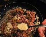 A picture of step 3 of Potatoes Mousakka.