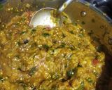 A picture of step 8 of Ringna no olo(kathiyawadi dhaba style).
