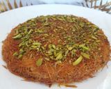 A picture of step 12 of Kunafa (using vermicelli).