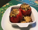 Une image de l'étape 7 de Poivrons farcis bœuf champignons au parmesan.