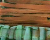 A picture of step 4 of Cucumber Weave Noodles Pinwheel Sandwich.
