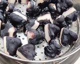 A picture of step 1 of Healthy Roasted Singhara Chaat for Ekadashi vrat.