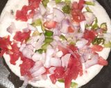 A picture of step 3 of Onion Uttapam.