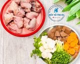 Hình bước làm 1 của món Nui giò heo
