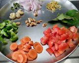 A picture of step 1 of Rava /Sooji, Veggies Upma.