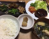 A picture of step 5 of Japanese “hamburg”.