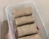 Foto langkah ke 4 dari resep 64. Dadar Gulung Coklat Vla Pisang.