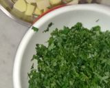 A picture of step 1 of Aloo methi.