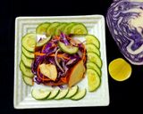 A picture of step 6 of Purple cabbage, apple summer salad.