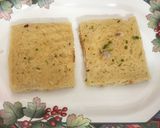 A picture of step 3 of Cheese Chicken Salami Omelette Sandwich.