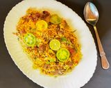 A picture of step 11 of Mutton Kaleji Biryani.