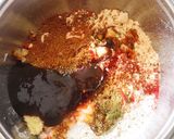 A picture of step 1 of Arbi leaves crispy squares.