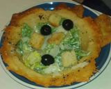 A picture of step 6 of Crispy Chicken Caesar Salad.