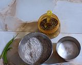 A picture of step 1 of Kuttu Atta Paneer Pakode.