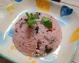 Hình bước làm 2 của món Cơm rang rau dền đỏ