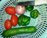 A picture of step 1 of Potato vegetables chaat.