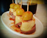 Foto del paso 4 de la receta: Banderillas de alcachofas, anchoas, aceitunas y salsa espinaler