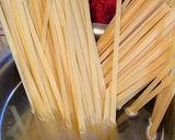A picture of step 1 of Cheesy Fettuccine Pasta.