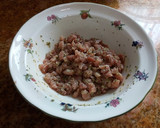 Foto del paso 1 de la receta: Hamburguesa coranada con huevo