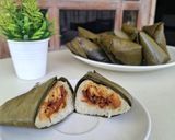 Foto langkah ke 11 dari resep Bacang ketan isi ayam gurih daun pisang (tanpa rebus lama)🍙.