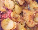 صورة لخطوة 1 من وصفة بطاطا روطي بالدجاج 🍗 روعة 😋😋❤️